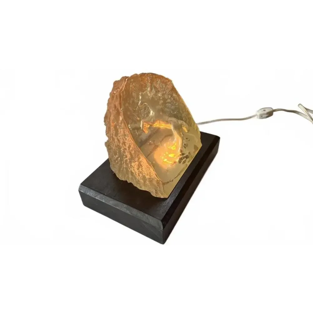 VTG 70s Illusions Unicorn Rock Lamp Lucite Table Light Retro Fantasy Art Vintage